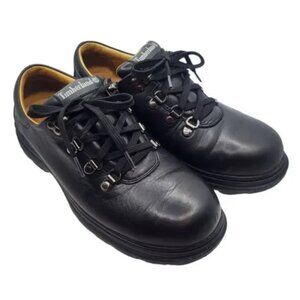 Timberland Shoes Womens 8 M Oxford Lace Up Flats 30380 Black Leather Round Toe